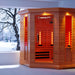 The Medical Saunas Medical 7 Full Spectrum Infrared Sauna In Front Of a Window With View Of Snow