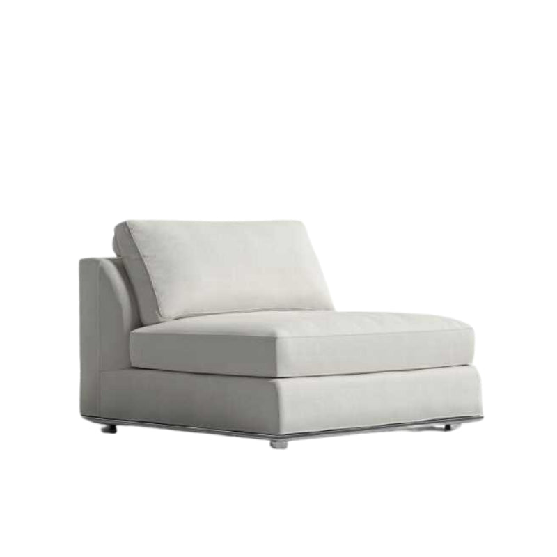 Angled Side View of The Milo 1-seater Armless in Alesund Fabric and Color