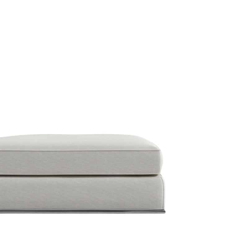 Close Up View of The Milo 1-Seater Ottoman in Alesund Fabric and Color