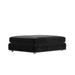 Angled Side View of The Milo 1-Seater Ottoman in Black Fabric and Color