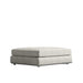 Angled Side View of The Milo 1-Seater Ottoman in Haze Fabric and Color