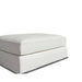 Angled Close Up View of The Milo Sleeper 88 Inch Ottoman in Alesund Color and Fabric