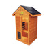 Roof Top Right Side Angled View Of The Medical Saunas 1-Person Nature 4 Ultra Full Spectrum Outdoor Dry Sauna