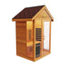 Left Angled 45 Degree View Of The Medical Saunas 3-Person Nature 6 Ultra Full Spectrum Outdoor Dry Sauna