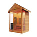 Right Angled View Of The Medical Saunas 3-Person Nature 6 Ultra Full Spectrum Outdoor Dry Sauna