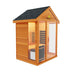 Left Angled 45 Degree View Of The Medical Saunas 4-Person Nature 7 Ultra Full Spectrum Outdoor Hybrid Dry And Steam Sauna