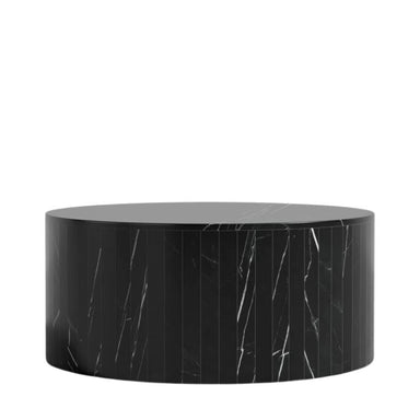 Side Facing View of The Nova Coffee Table With Black Marble Surface