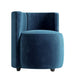 Angled Side View of The Nova Lounge Chair in Cobalt Fabric