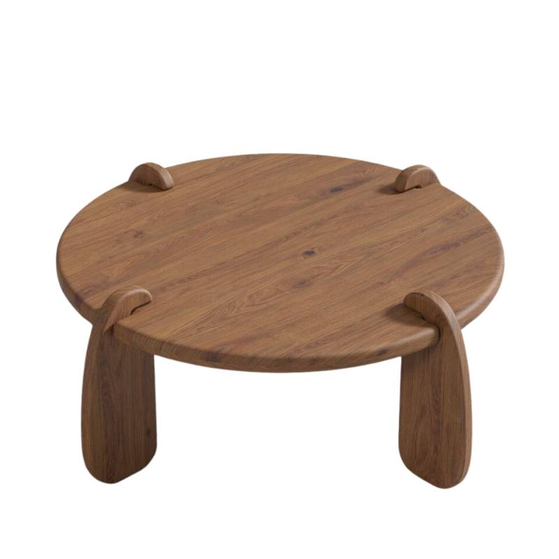 Top View of The Orb Coffee Table With Arcadia Wood Finish