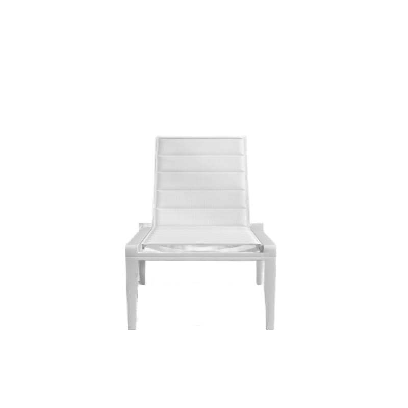 Front Facing View Of The Preston Outdoor Lounger In White