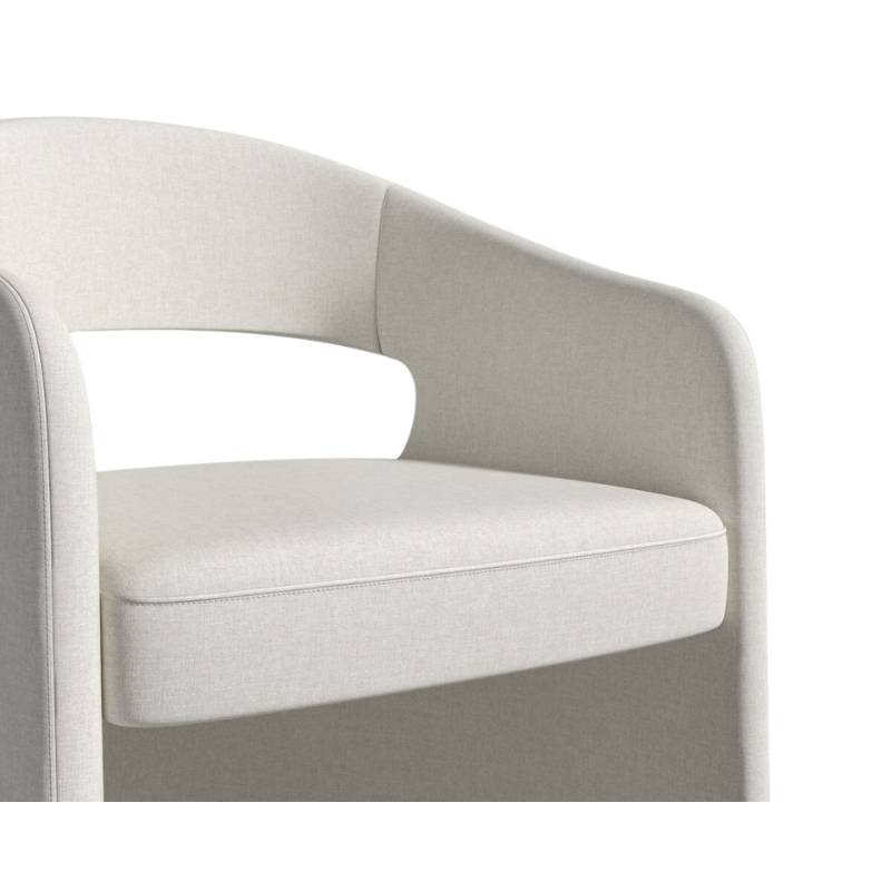 Close Up View of The Rhea Dining Chair in Alesund Fabric and Color