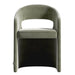 Front Facing View of The Rhea Dining Chair in Verdant Fabric and Color