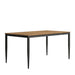 Angled View Of The Spencer Outdoor Dining Table In Black