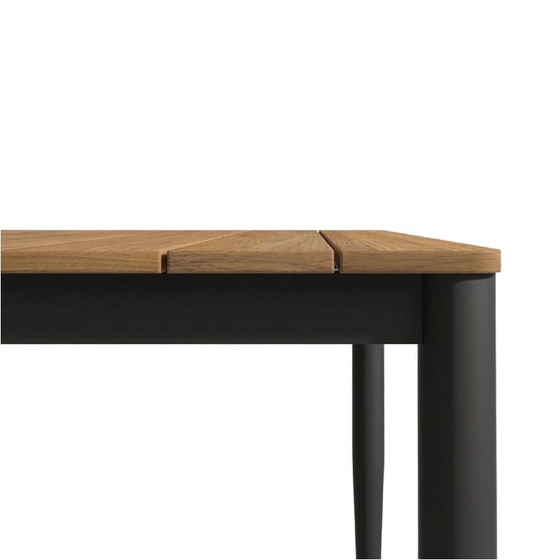 Close Up View Of The Spencer Outdoor Dining Table In Black