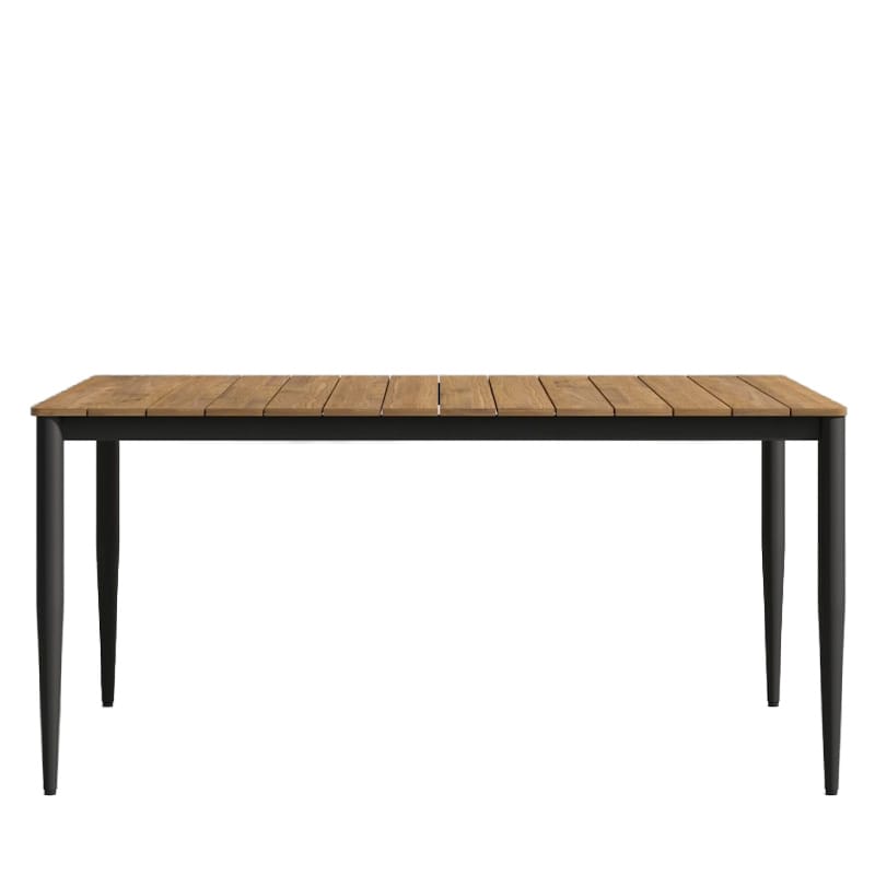 Front Facing View Of The Spencer Outdoor Dining Table In Black