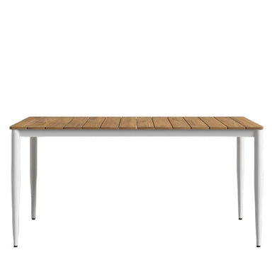 Front Facing View Of The Spencer Outdoor Dining Table In White