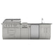 Front Facing View Of the Sunstone DELUXE 10 Foot Outdoor Kitchen Island Package