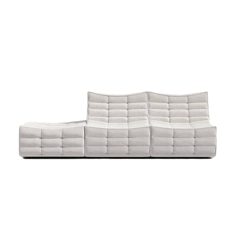 Front View of The Tanner Open End Sofa in Pearl Color