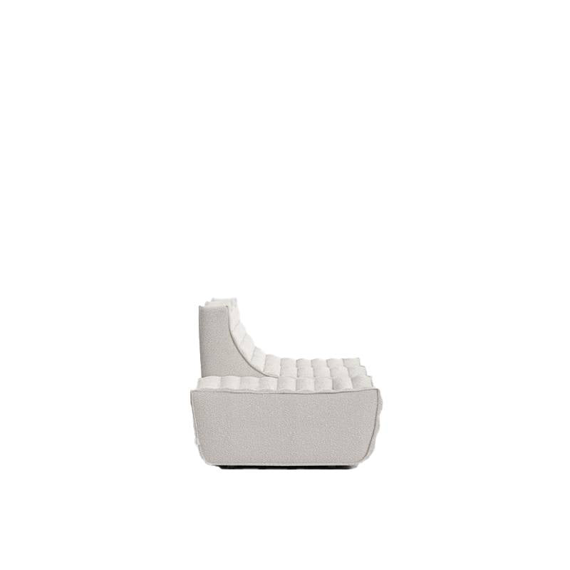 Side View of The Tanner Open End Sofa in Pearl Color