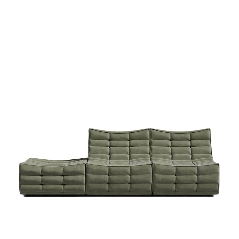 Front View of The Tanner Open End Sofa in Sage Color