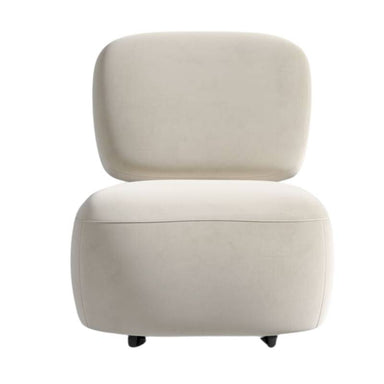 Front Facing View of The Toro Lounge Chair in Cloud Plush Velvet Fabric