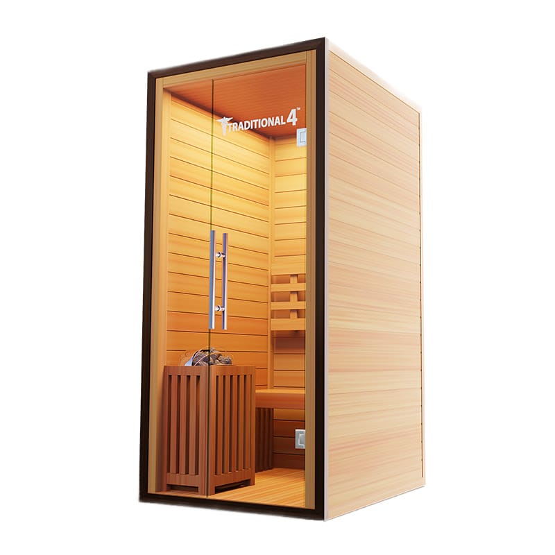 Angled Right View Of The Medical Saunas 1-Person Indoor Traditional 4 Steam Sauna