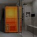 The Medical Saunas 1-Person Indoor Traditional 4 Steam Sauna In a Bathroom To The Left Of Shower