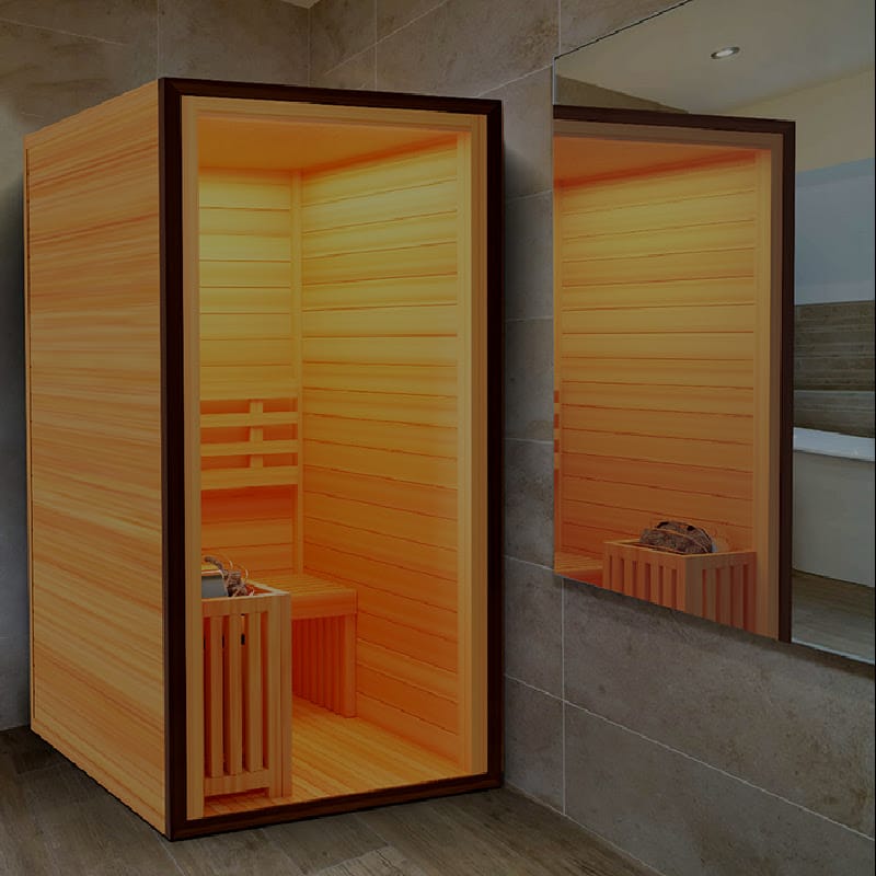 The Medical Saunas 1-Person Indoor Traditional 4 Steam Sauna In a Home Sauna Room