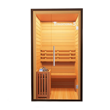 Front Facing View of The Medical Saunas 2-Person Traditional 5 Indoor Steam Sauna