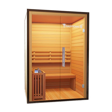 Slightly Angled Left View Of The Medical Saunas 3-Person Traditional 6 Indoor Steam Sauna