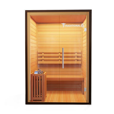 Front Facing View Of The Medical Saunas 3-Person Traditional 6 Indoor Steam Sauna