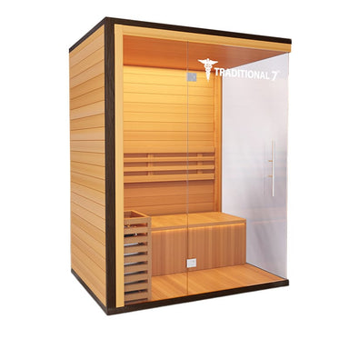 Left Angled View Of The Medical Saunas 4-Person Traditional 7 Indoor Steam Sauna