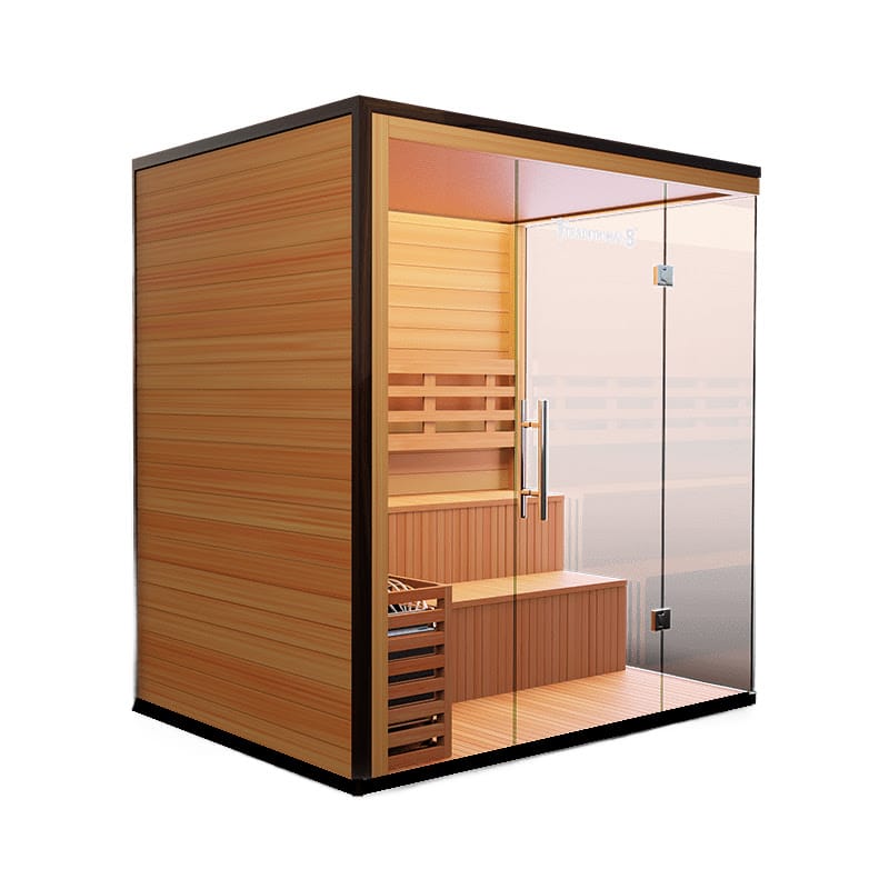 Left Angled View Of The Medical Saunas 6-Person Traditional 8 Plus Indoor Steam Sauna