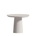 Side Facing View of The Alessia Dining Table In Alabaster Matte Lacquer Finish