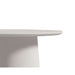 Close Up View of The Alessia Dining Table In Alabaster Matte Lacquer Finish