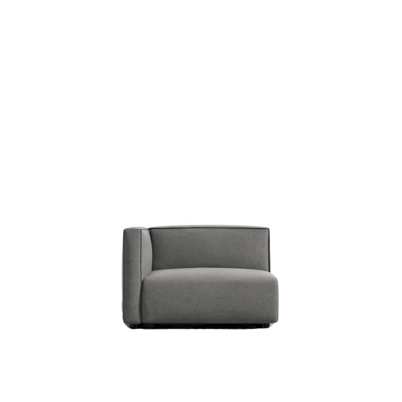 Front Facing View of The Arya Left Arm Modular Sectional Piece with Strato Fabric