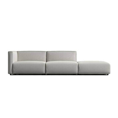 Front Facing View of The Arya Modular Sofa With Open End in Alesund Fabric and Color