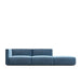 Front Facing View of The Arya Modular Sofa With Open End in Solstice Fabric and Color