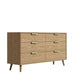 Angled Side View of The Asher Wide Dresser in an Ash Veneer Finish