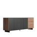 Angled Side View of The Augustus Sideboard With Black Marble Surface