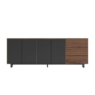 Front Facing View of The Augustus Sideboard With Walnut Veneer Finish