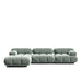 Front Facing View of The Belia Sectional Sofa in Caviar Moonstone Color and Fabric