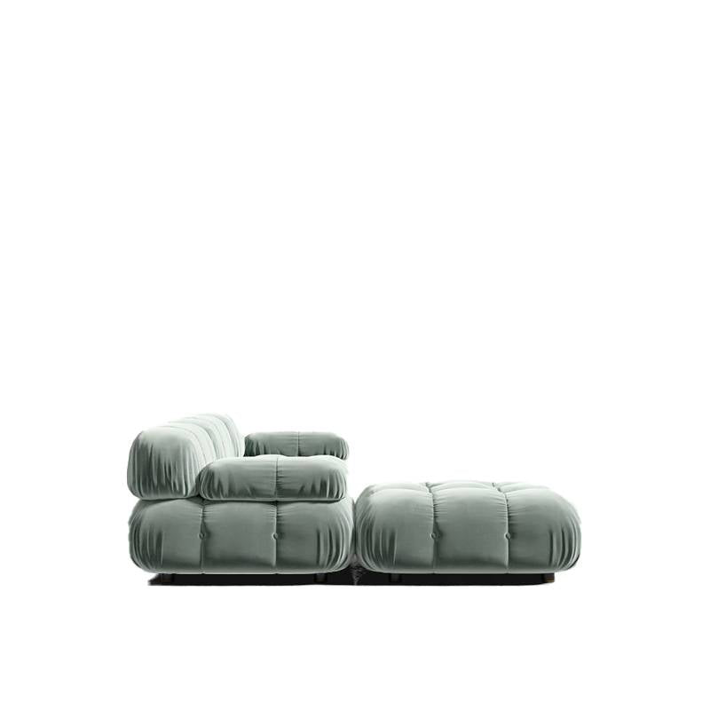 Side Facing View of The Belia Sectional Sofa in Moonstone Color and Fabric