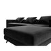 Close Up View of The Berlin Sectional Sofa in Black Color and Fabric