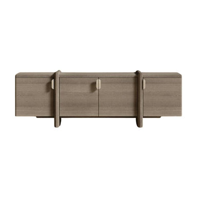 Front View of The Cassia Entryway Console Grey Oak Color