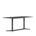 Angled Side View of Elaine Dining Table With Black Pietra Ceramic Surface and Black Base