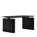 Angled Side View of The Eryk Standing Desk in Black