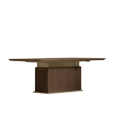 Angled Side View of The Georgio Conference Table in Walnut Veneer Finish