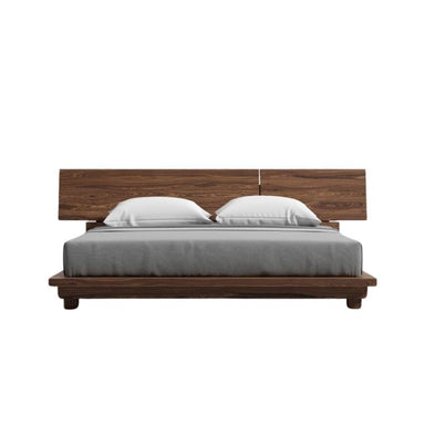 Front Facing View of The Hunter Bed With Walnut Veneer Finish