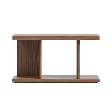 Front Facing View Of The Kaye End Table Walnut Veneer Finish